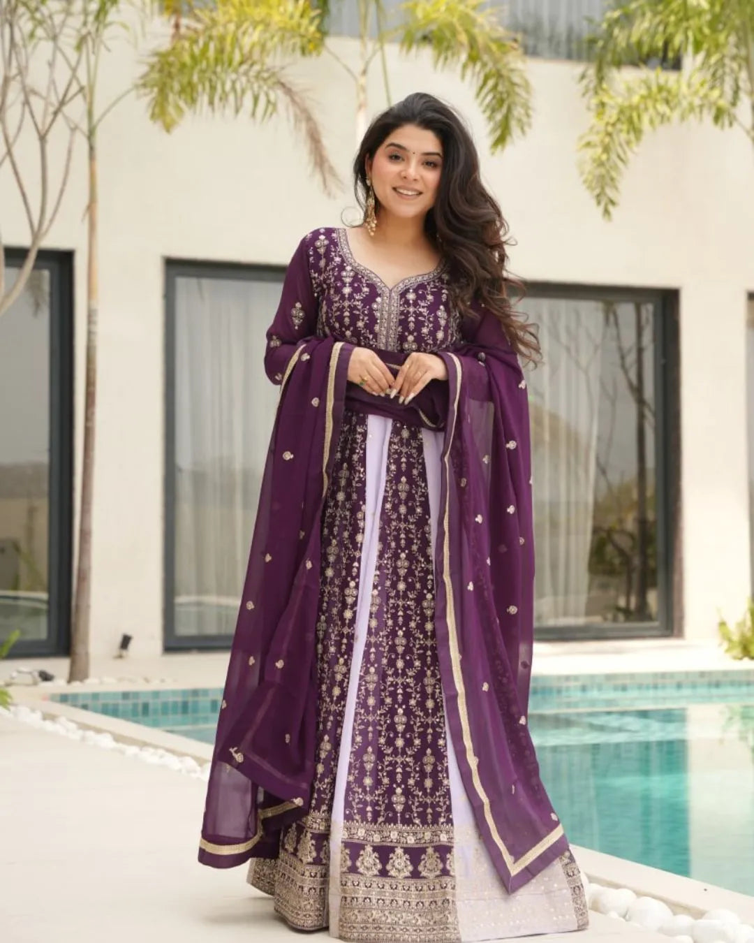 Party Wear Full Length Anarkali Suit