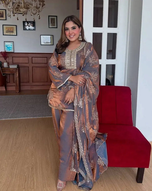 silk designer suit set