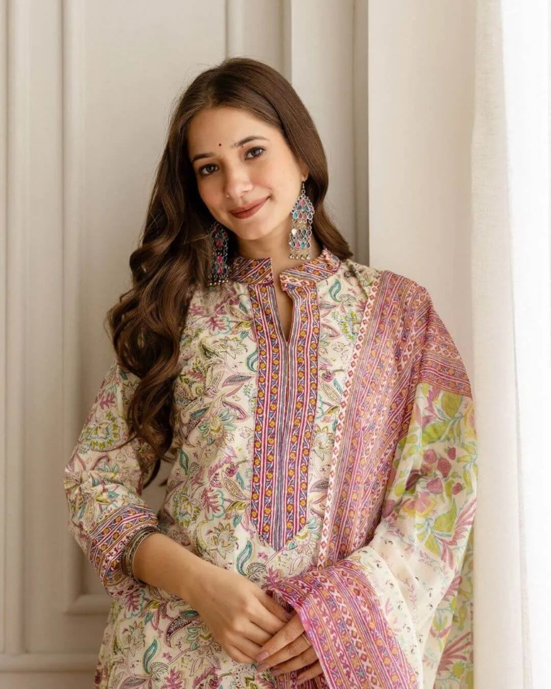jaipuri printed cotton suit set