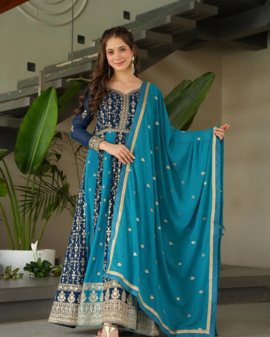 Party Wear Full Length Anarkali Suit