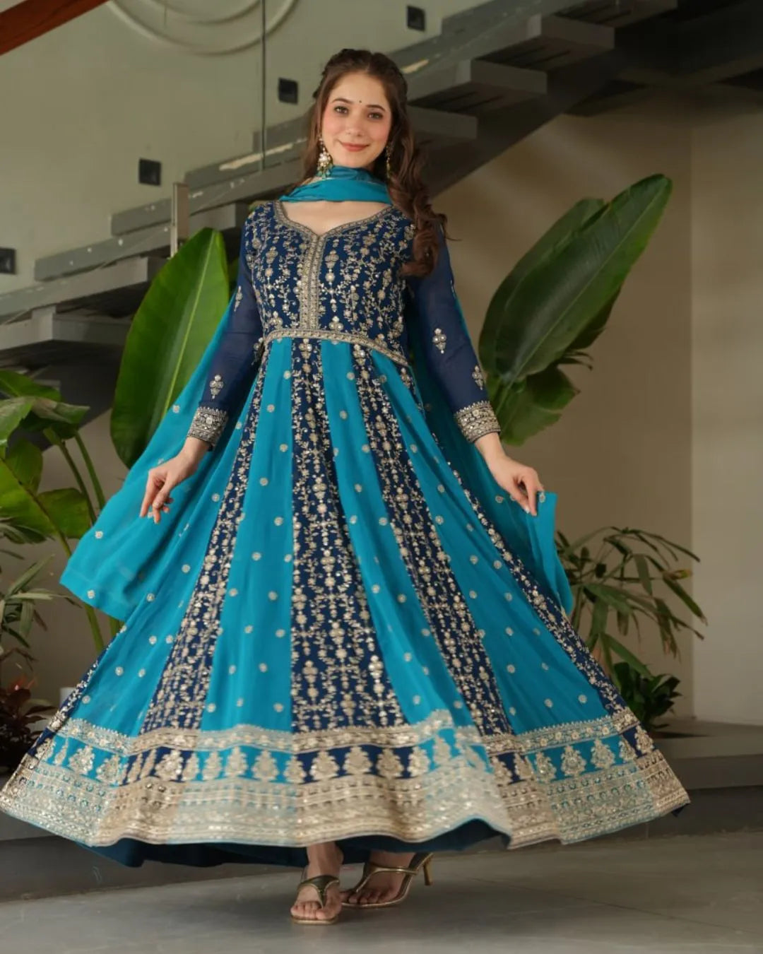 Party Wear Full Length Anarkali Suit