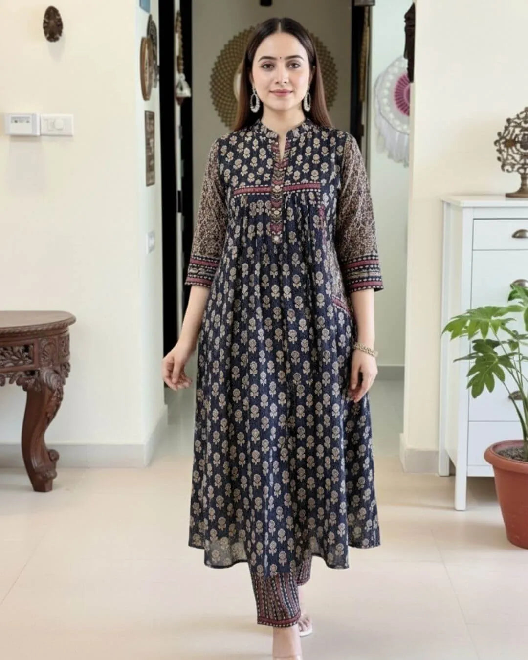 Printed Cotton Salwar Suit Set