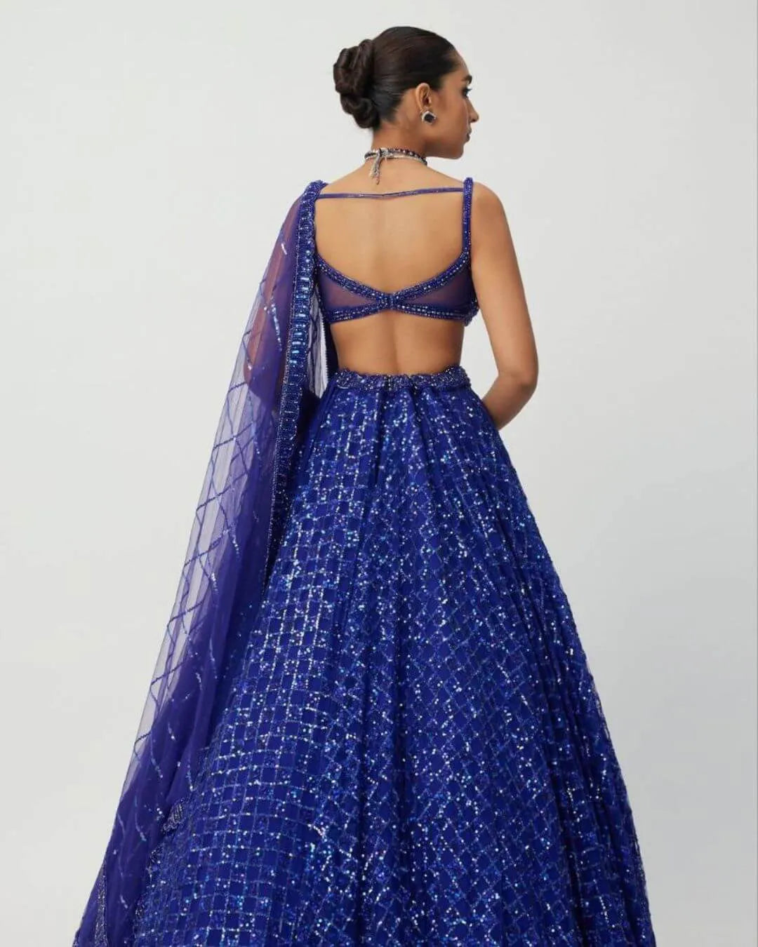 Royal Blue Colour Lehenga For Wedding