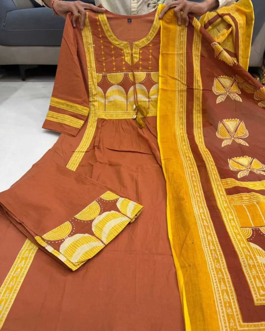 Jaipuri Printed Cotton Salwar Suit Set