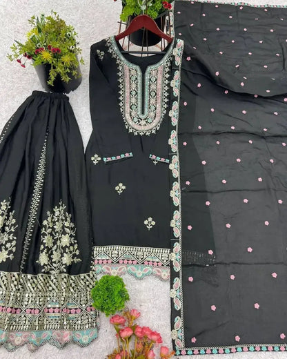 Pakistani Black Sharara Suit​