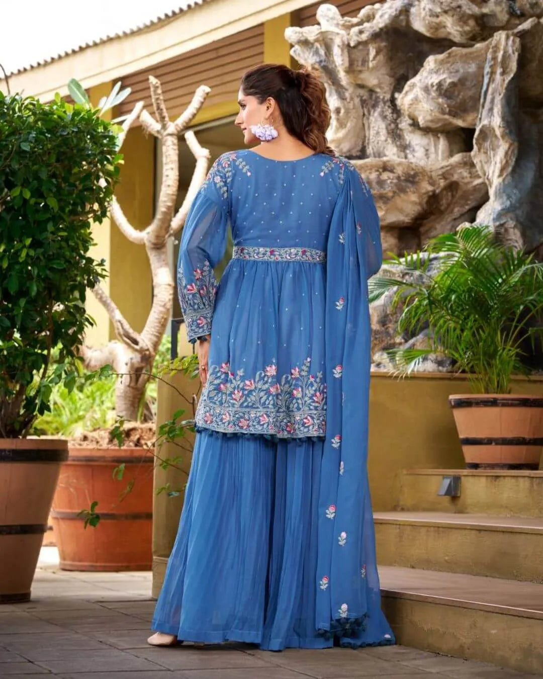 Designer Party Wear Palazzo Suit Set