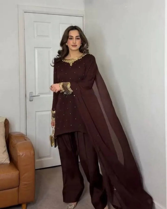 Designer Faux Georgette Suit Set