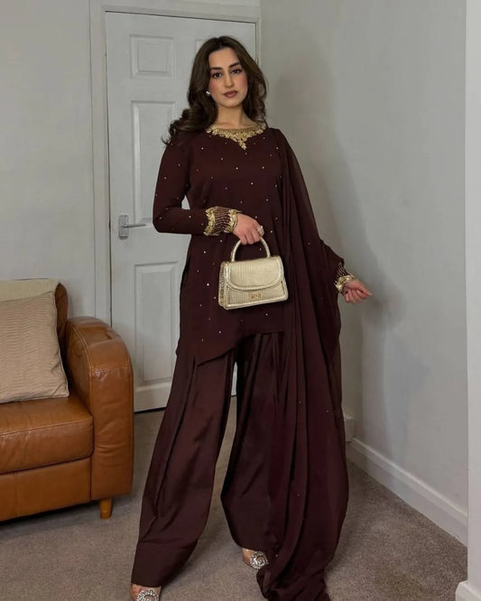 Designer Faux Georgette Suit Set