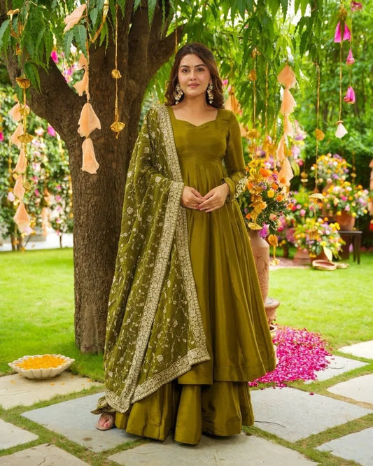 Chiffon Anarkali Salwar Suit Set