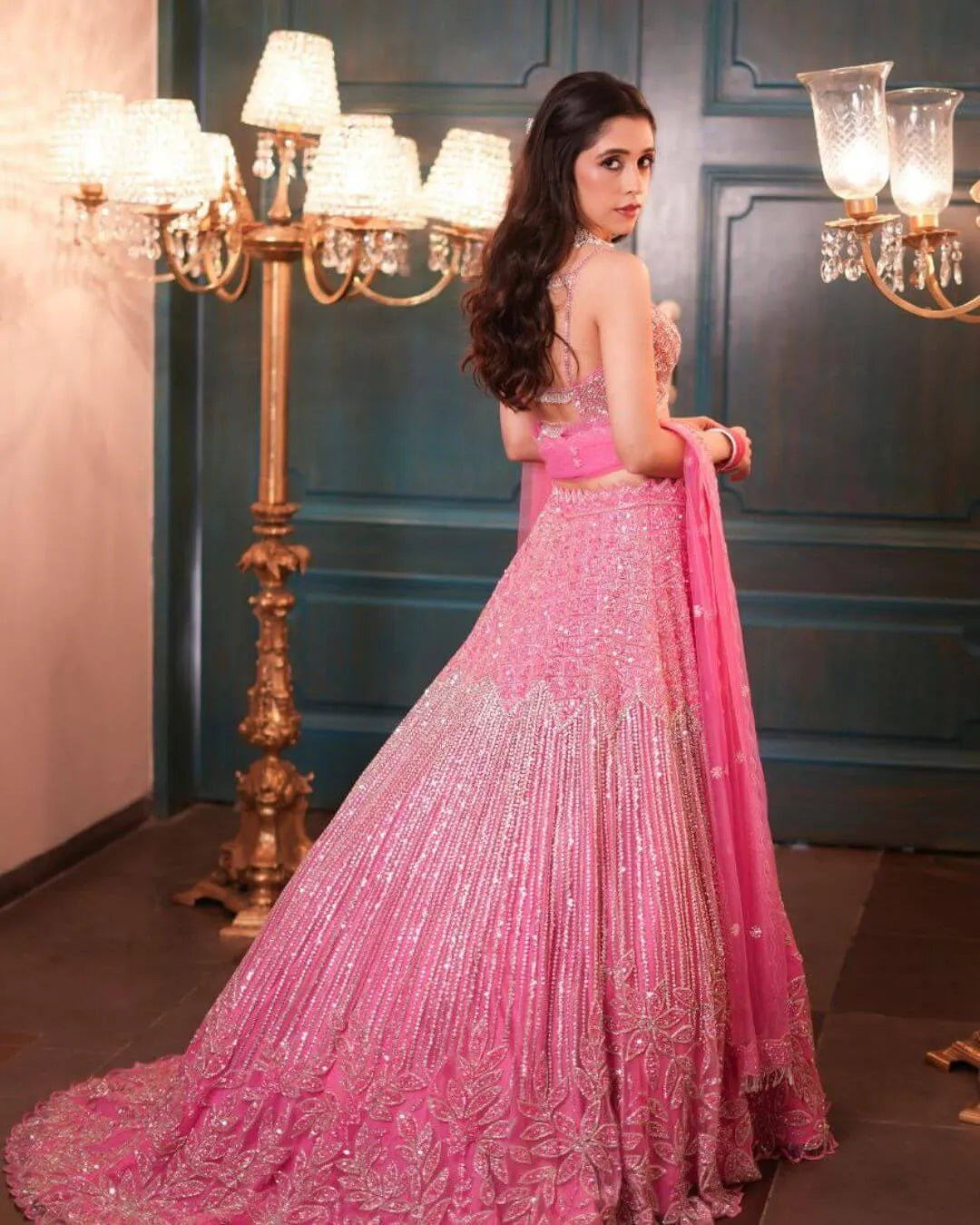 Baby Pink Colour Lehenga For Wedding