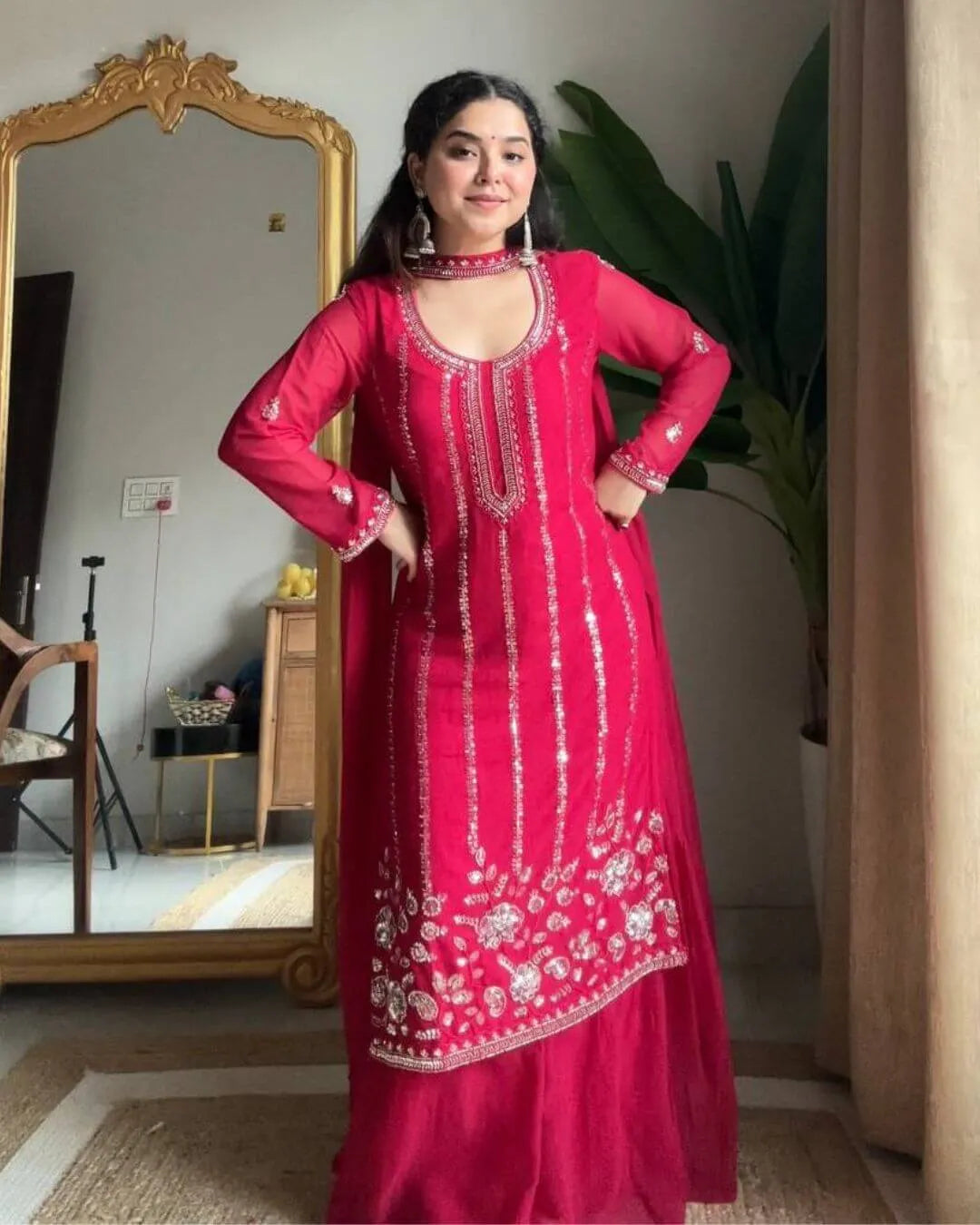 Heavy Sharara Suit With Dupatta Set​