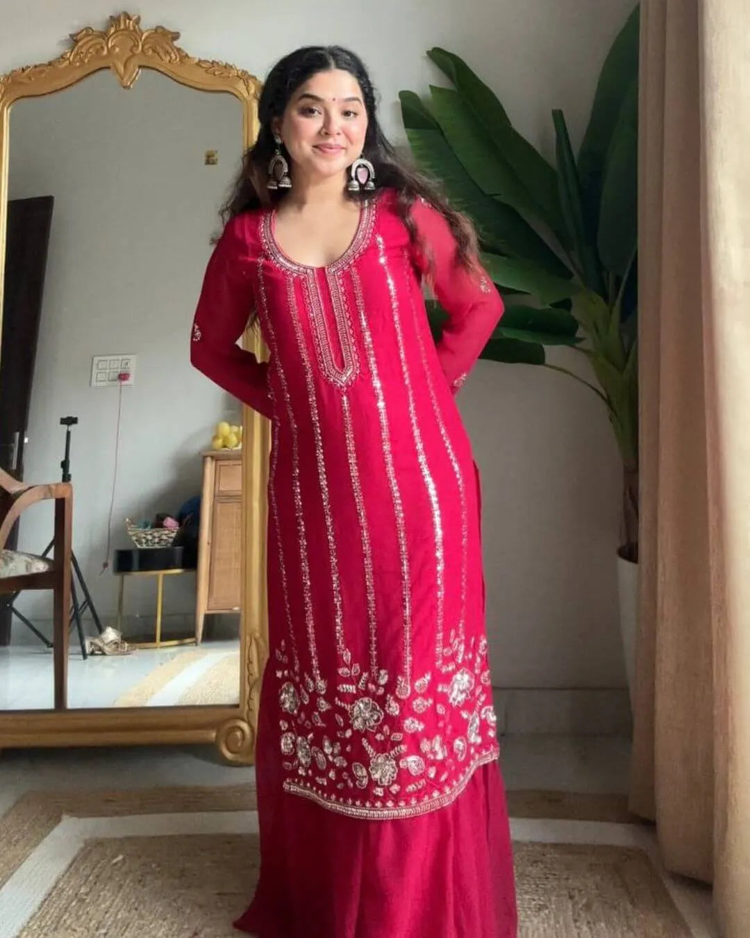 Heavy Sharara Suit With Dupatta Set​