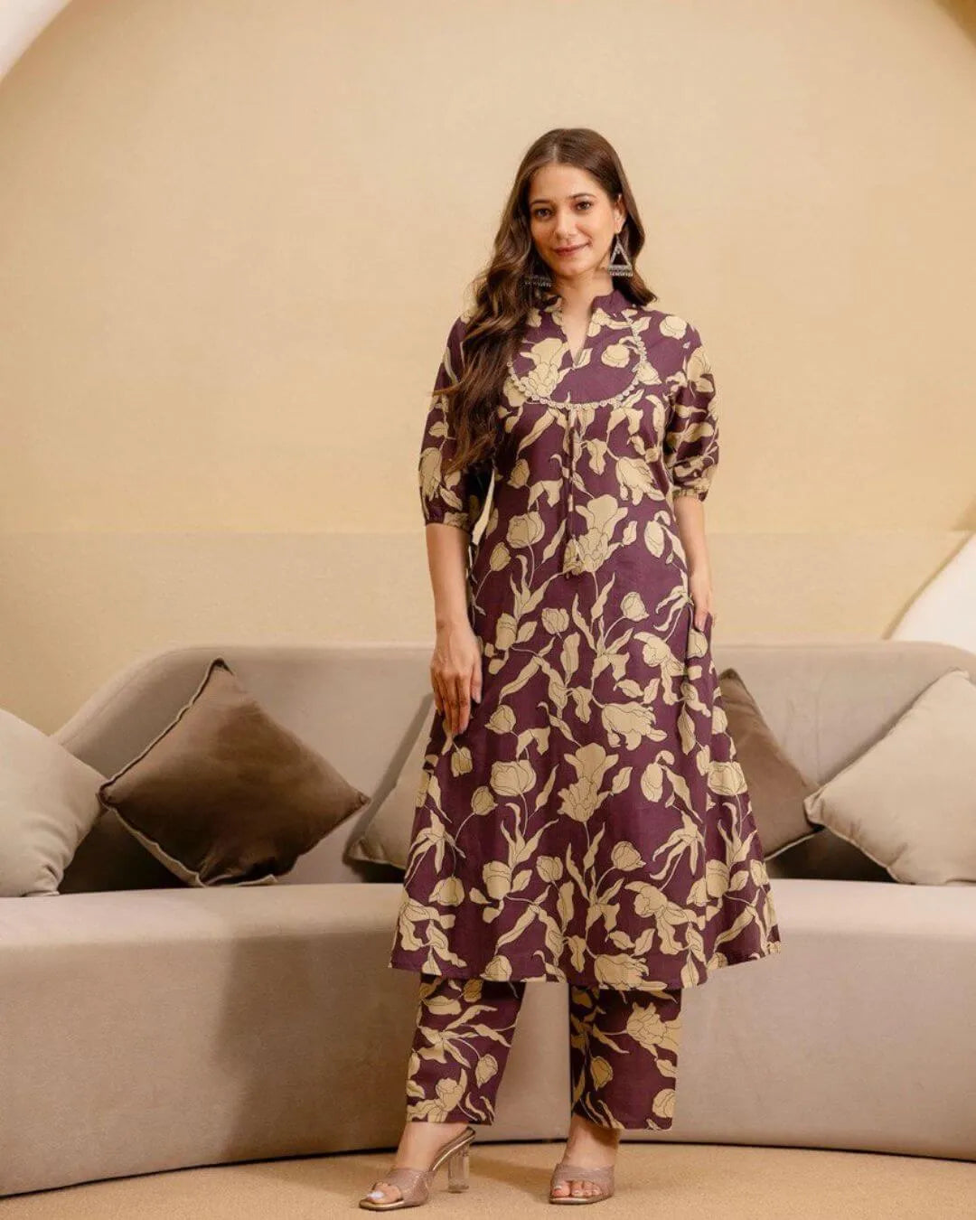 Cotton Office Wear Kurti Pant Set