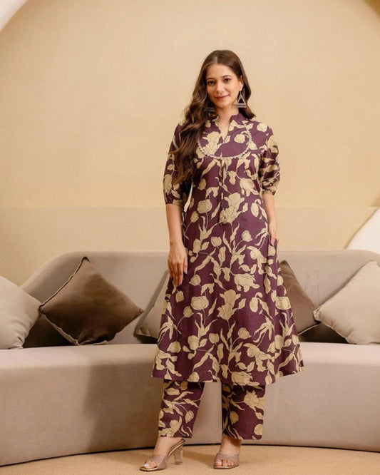 Cotton Office Wear Kurti Pant Set