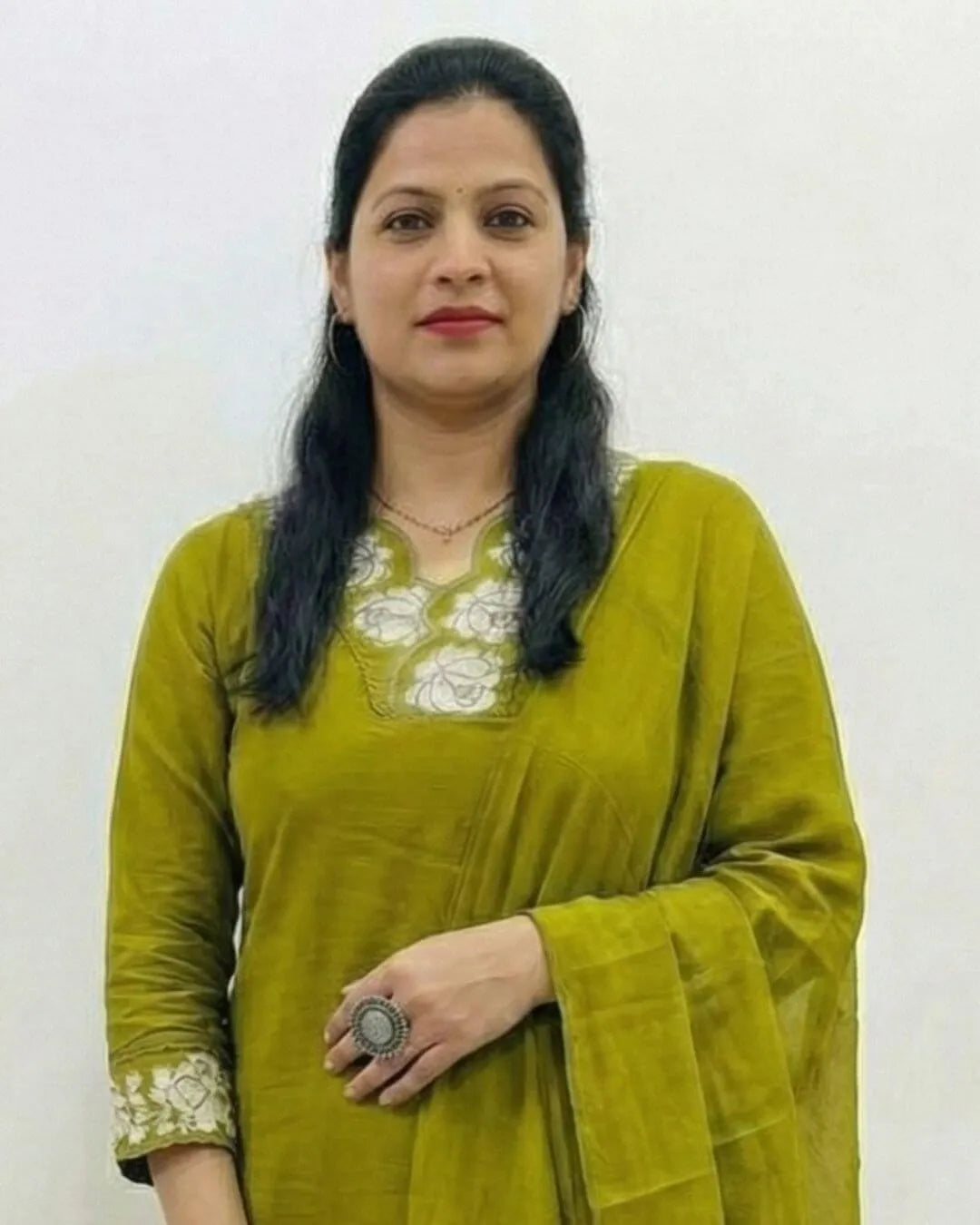 Olive Green Cotton Suit Set