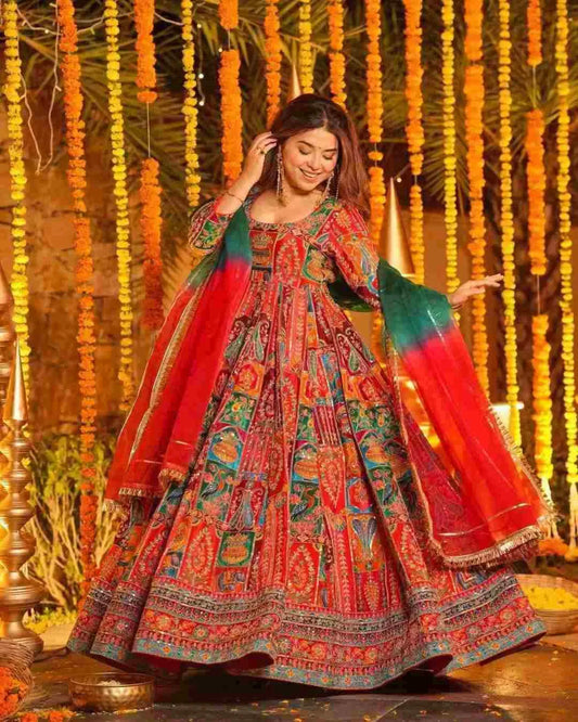 Full Flared Heavy Anarkali Suit For Wedding Wear