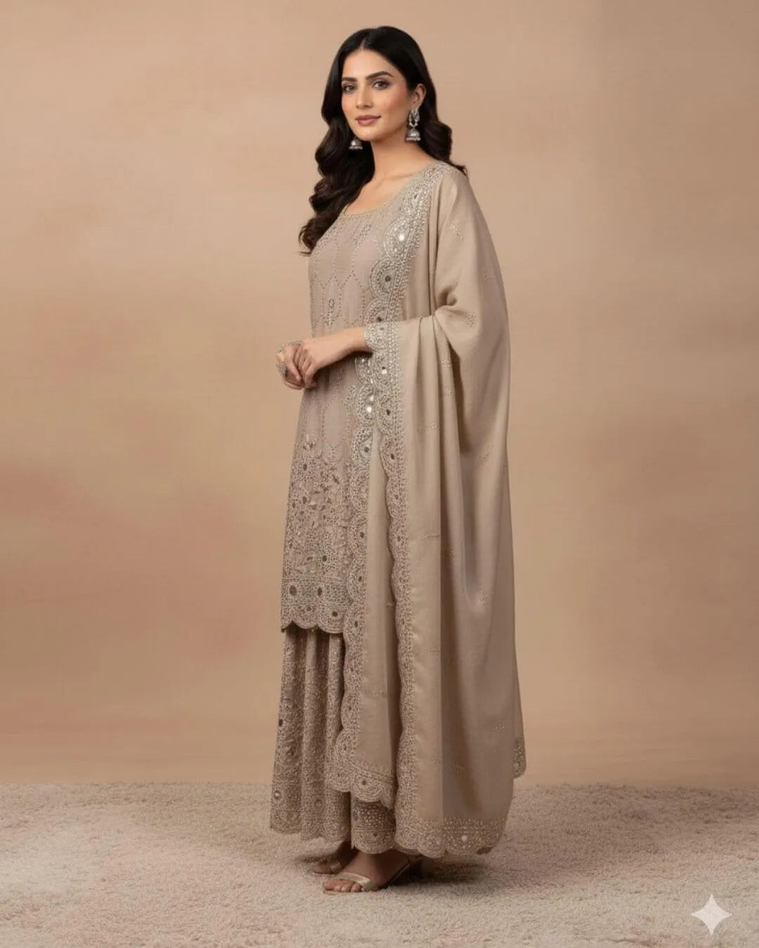 Party Wear Sharara Suit With Dupatta Set