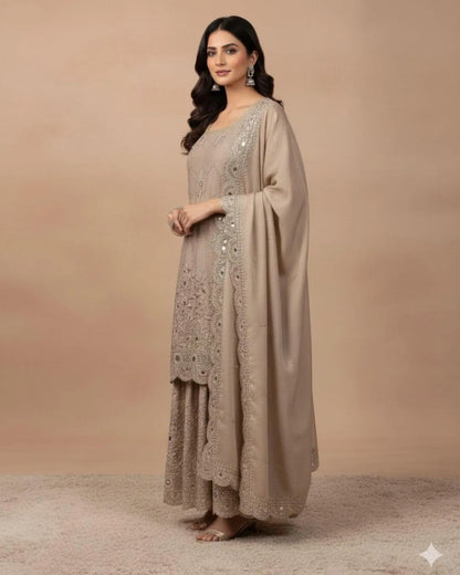 Party Wear Sharara Suit With Dupatta Set