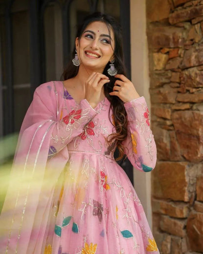 Royal Anarkali Sharara Suit Set Front