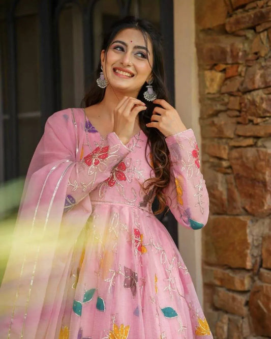 Royal Anarkali Sharara Suit Set Front