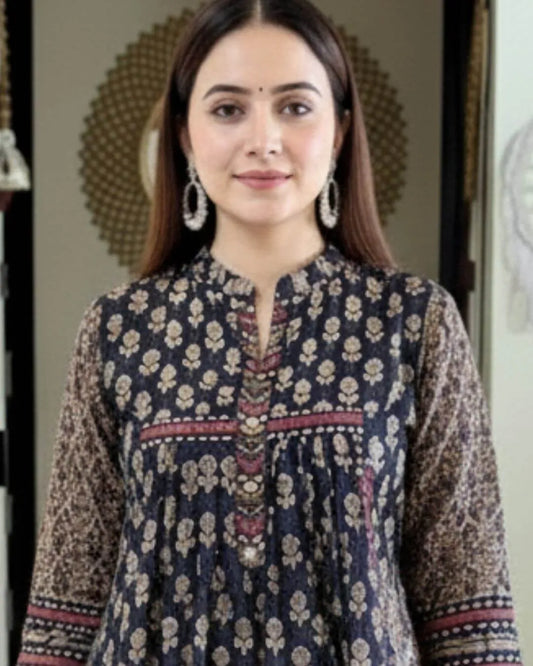 Printed Cotton Salwar Suit Set