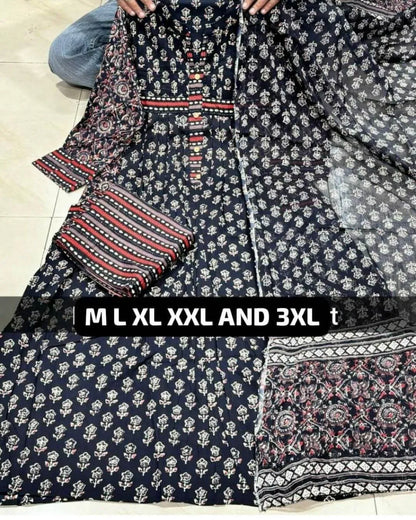 Printed Cotton Salwar Suit Set